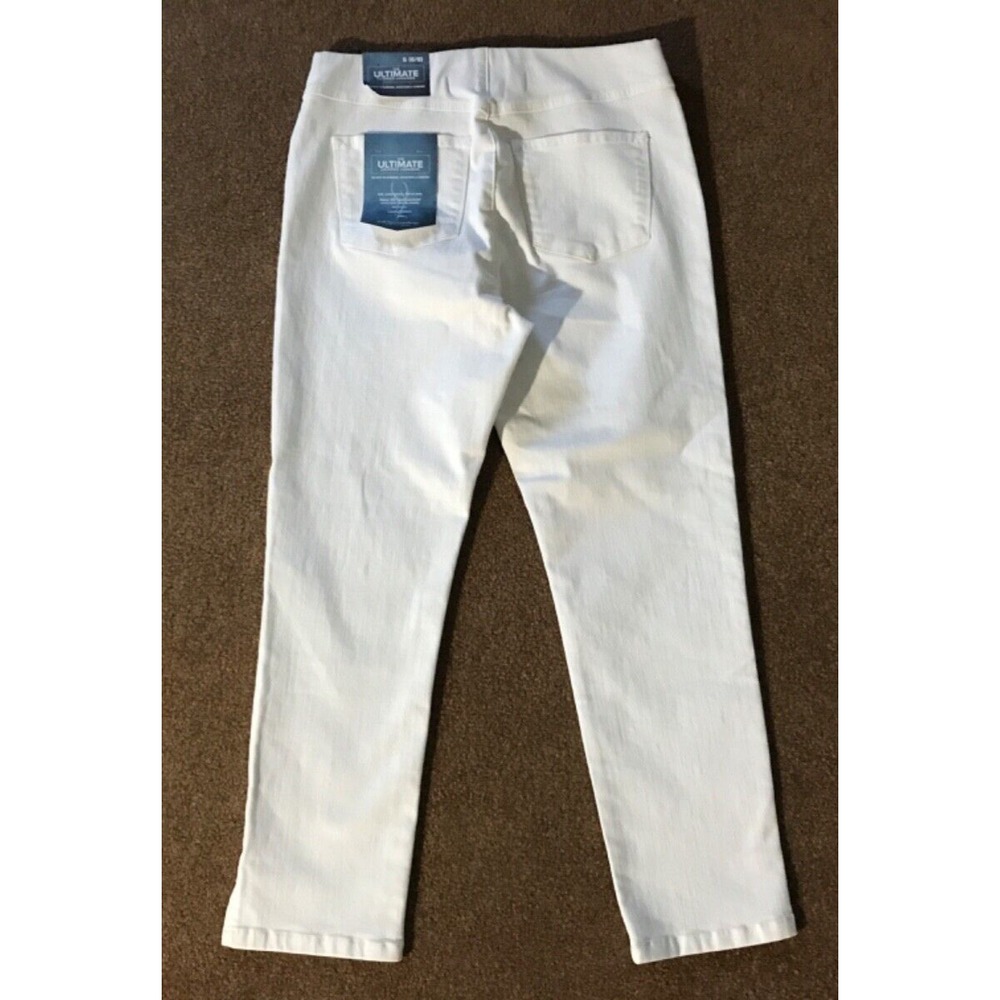 Soft Surroundings Ultimate Cropped Jeans size‎ S (6/8) White Pull On Stretch NEW
